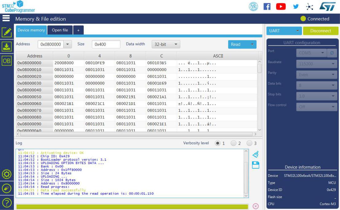 Figure 6: Successful Connection Log to your Device