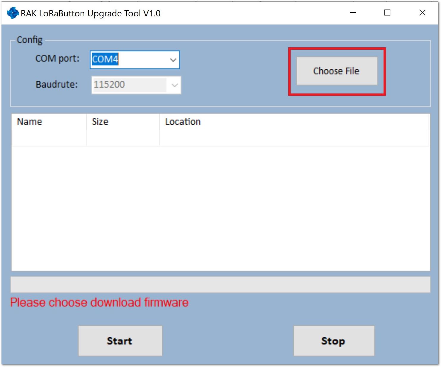 Figure 3: Choosing the Correct Firmware file