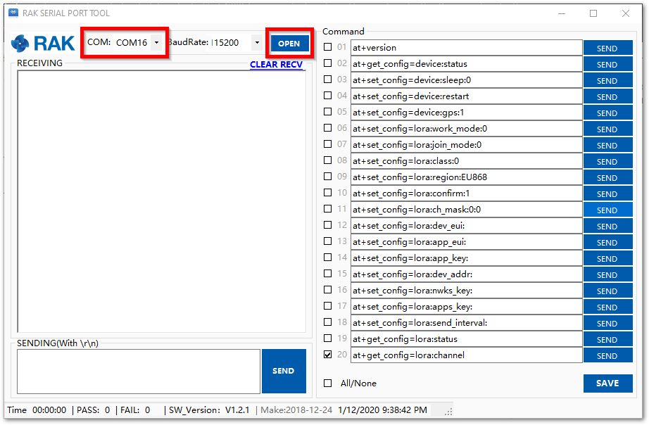 Figure 1: RAK7200 Serial Port Tool