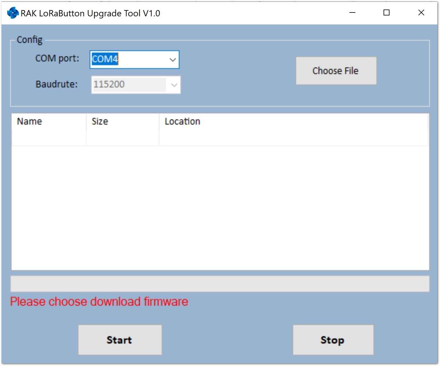 Figure 2: RAK Upgrade Tool