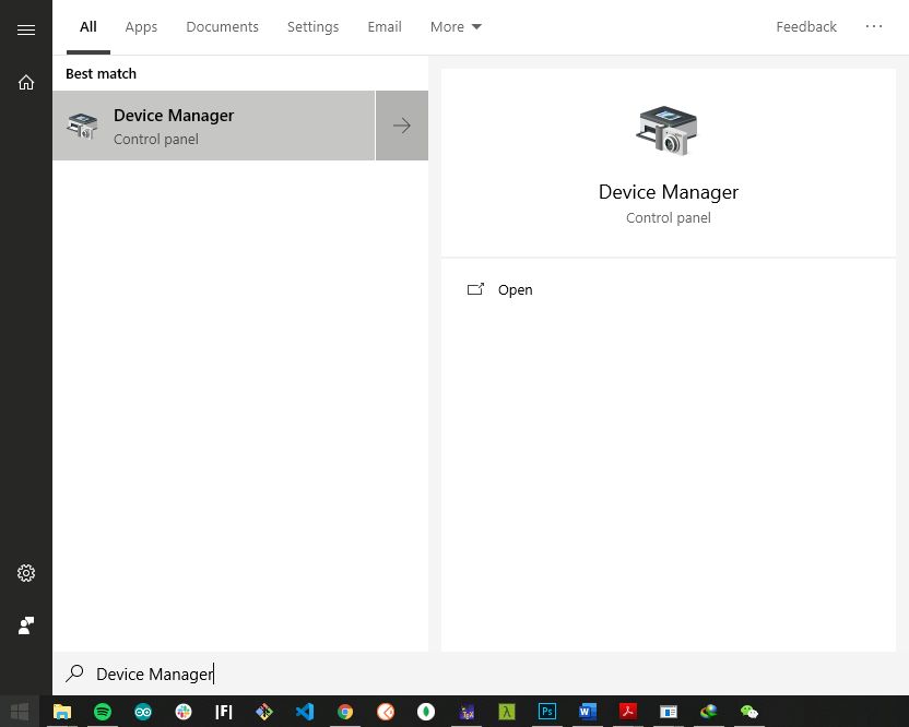 Figure 2: Device Manager
