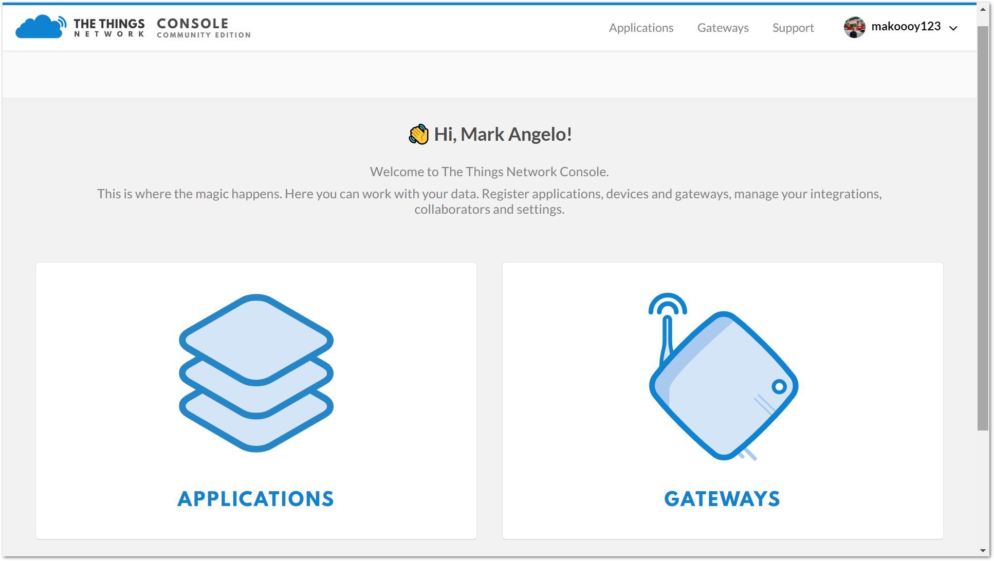 Figure 2: TTN Login