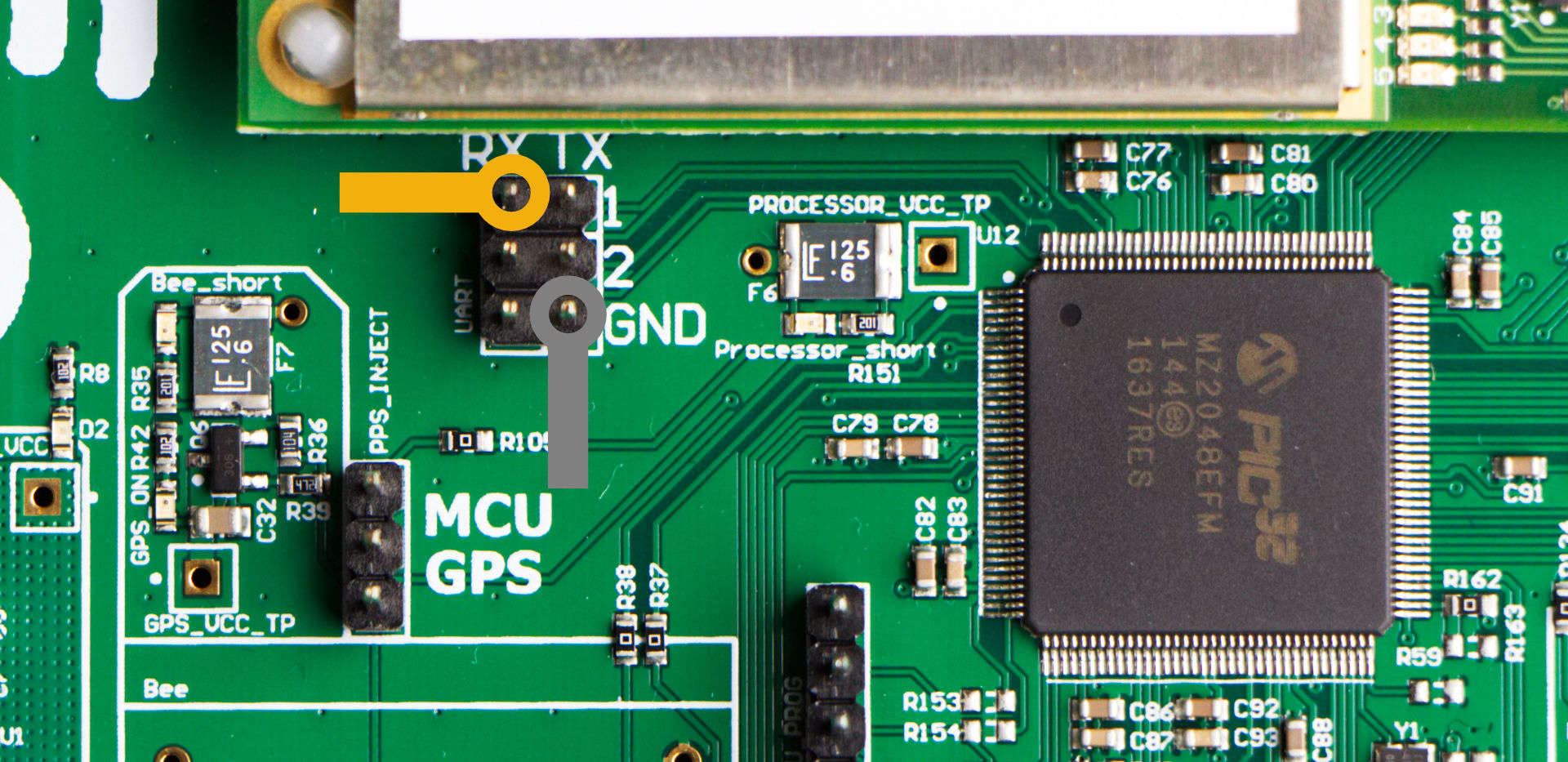 Gateway UART pins
