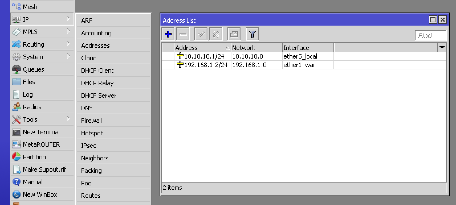 change ip address qnx