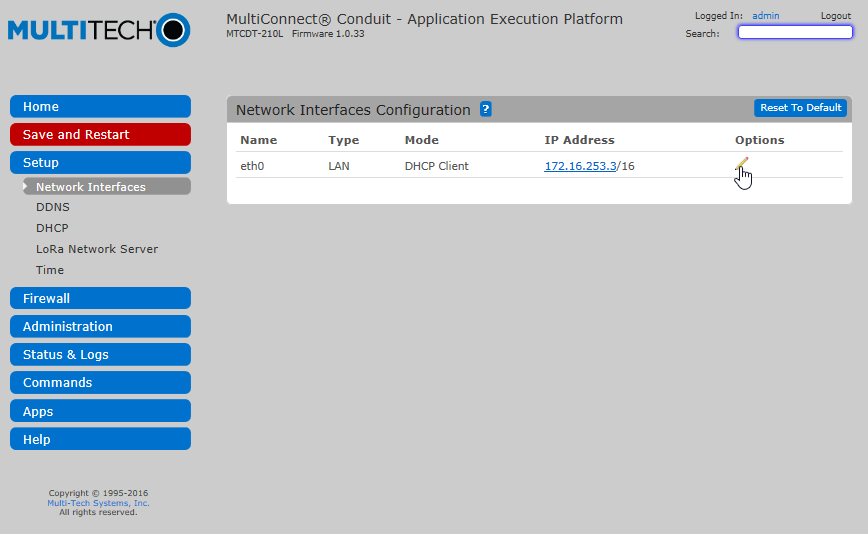 Network Interfaces Configuration