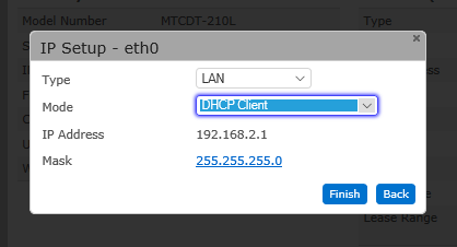 IP Setup - eth0