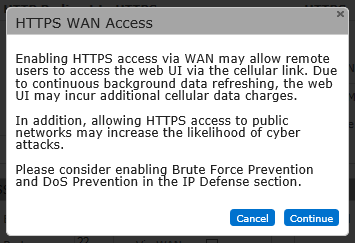 HTTPS WAN Access