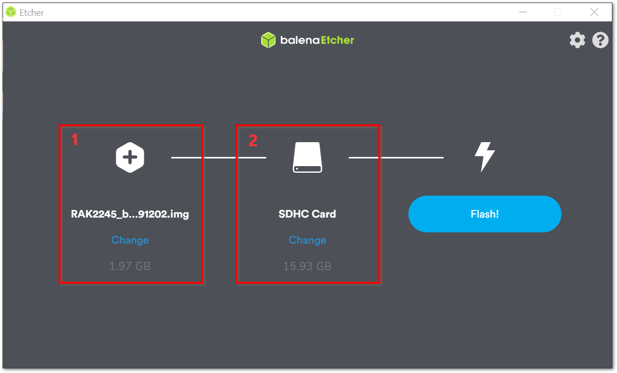 Figure 1: Balena Etcher Software