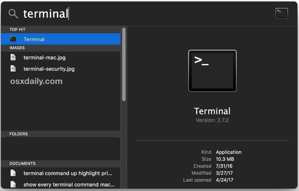 Figure 7: SSH in Mac OS