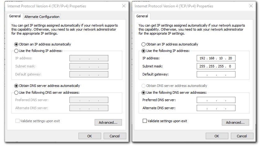 Figure 4: TCP/IPv4 Properties