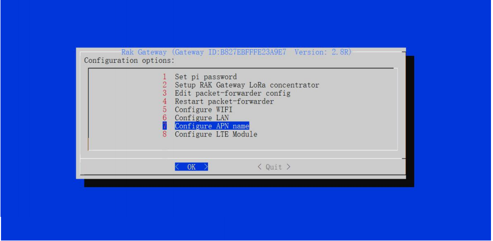 Figure 15: Configure APN Name