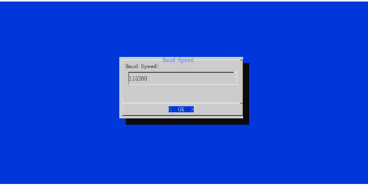 Figure 16: Default Baud Speed - 115200