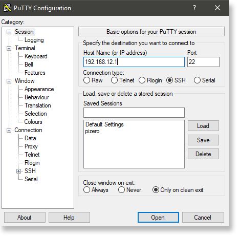 Figure 2: Putty Software for SSH in Windows