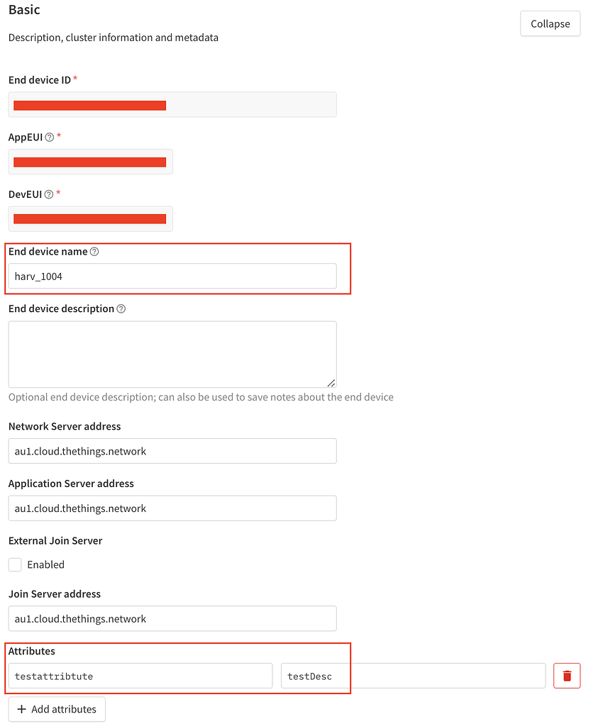 Sending "End Device Name" With Uplink Message End Devices (Nodes 