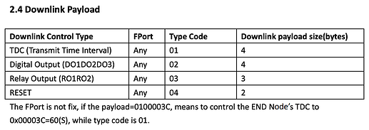 downlink payload