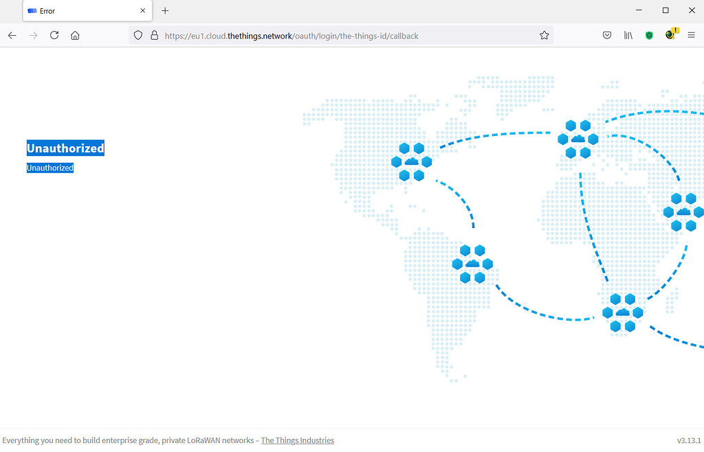 Login into TTS (V3) Console Unauthorized - V3 Console - The Things Network