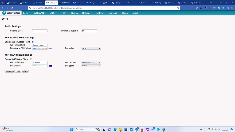 Screen shoot lorawan configuration2