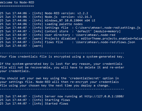 node-red-startup-output