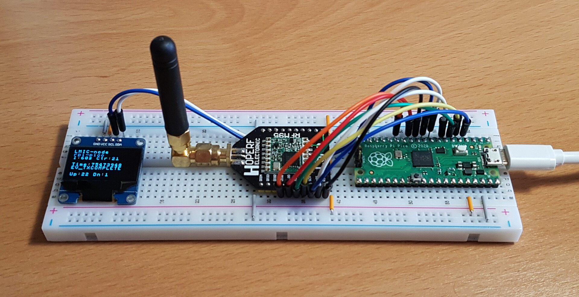 LMIC-node @ Rasberry Pi Pico 1920x984