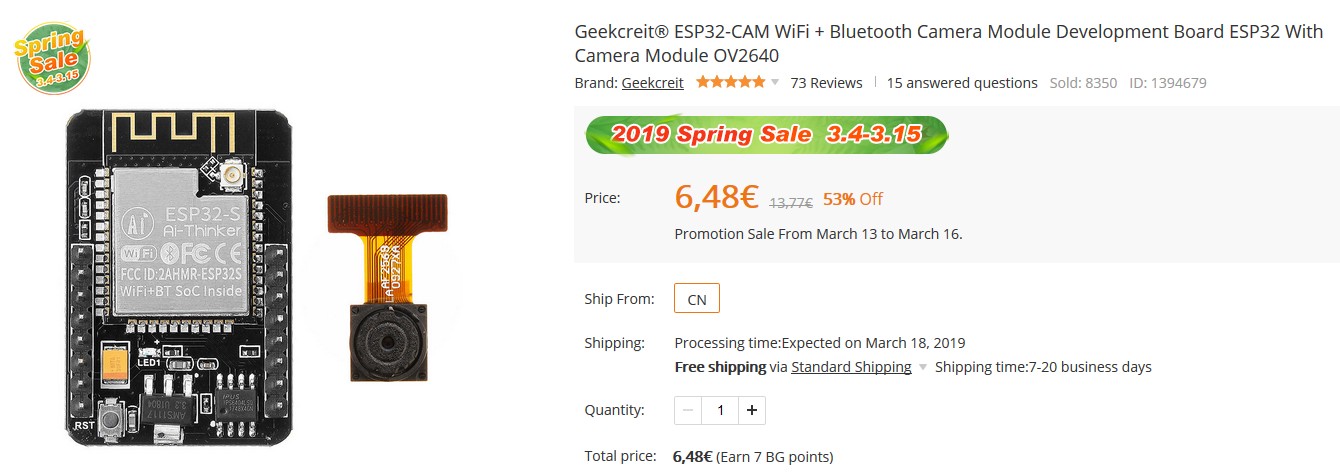 Geekcreit%C2%AE%20ESP32-CAM%20WiFi%20%20%20Bluetooth