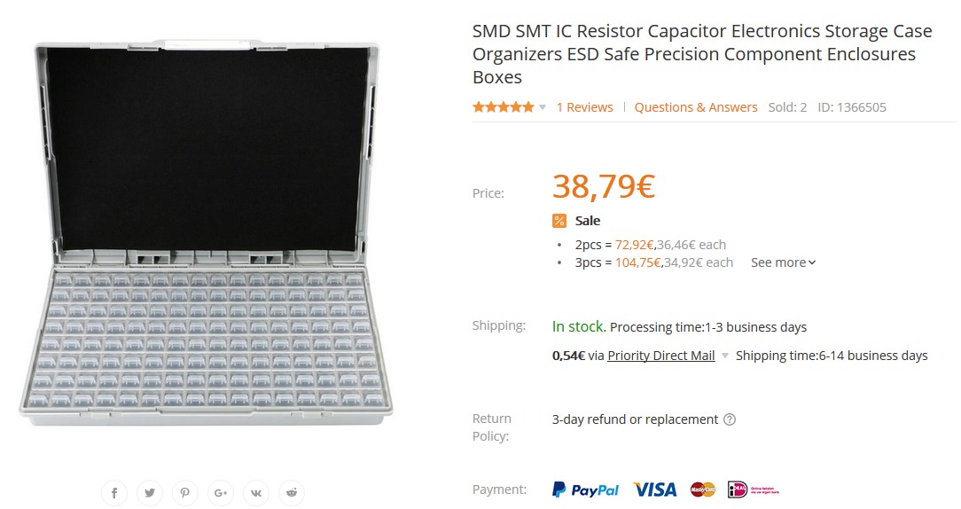 SMD%20SMT%20IC%20Resistor%20Capacitor%20Electronics%20Storage%20Case