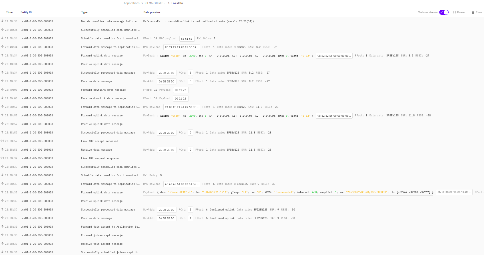 DownLinkScheduledForNodeOnGoodGatway