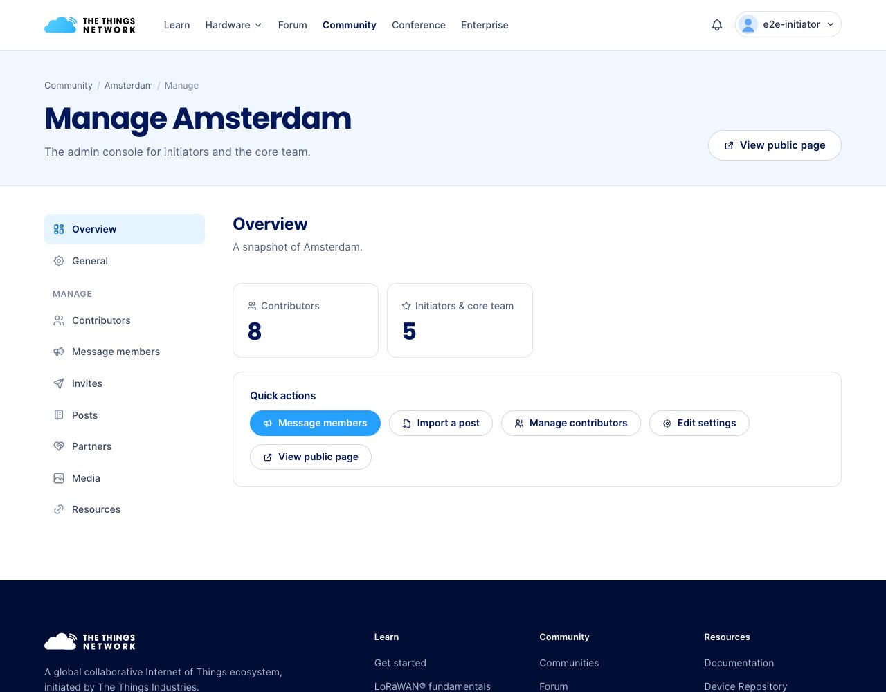 Admin console overview