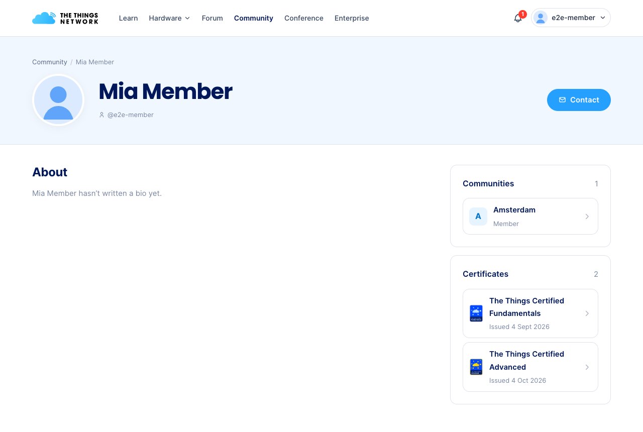 Your own profile